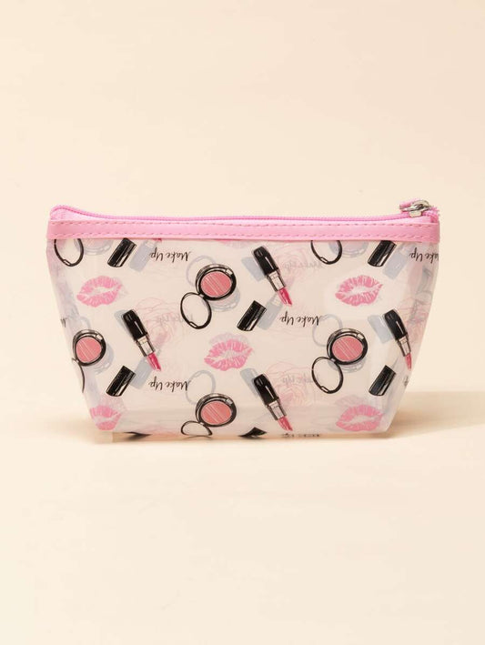 Shein Cosmetic Pattern Zippered Makeup Bag