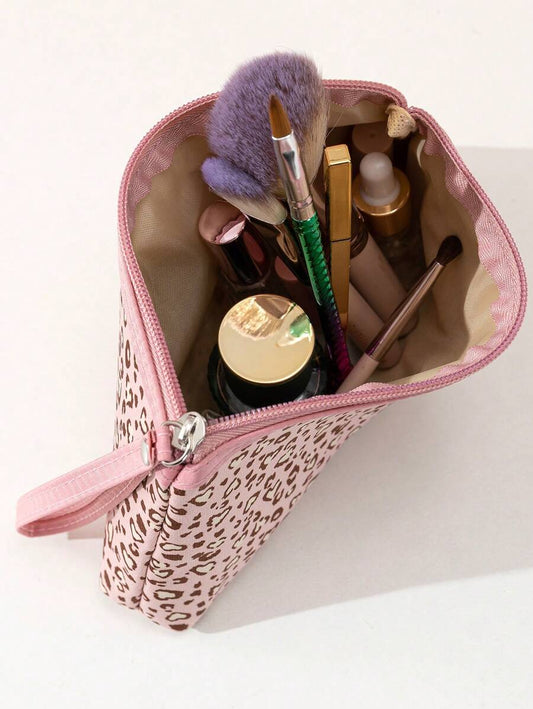 Shein Leopard Print Cosmetic Bag