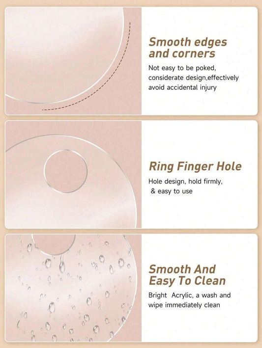 1pc Acrylic Transparent Round Foundation Mixing Palette