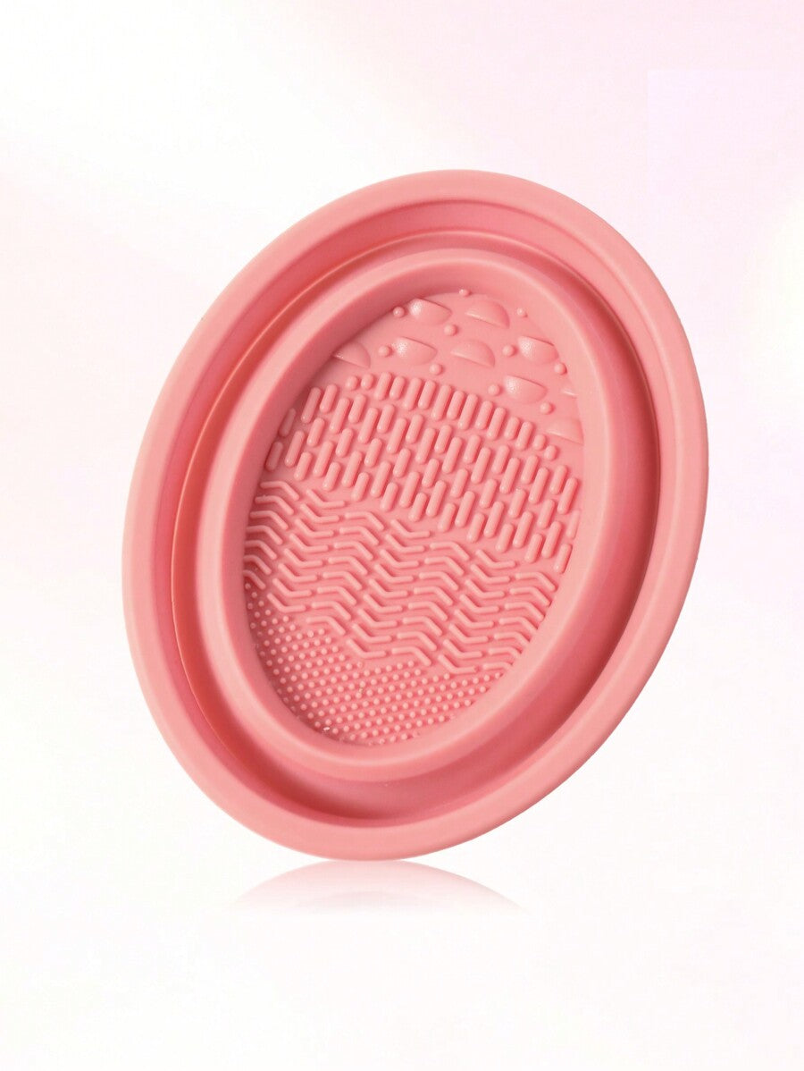 1pc Foldable Silicone Makeup Brush Cleaner Bowl