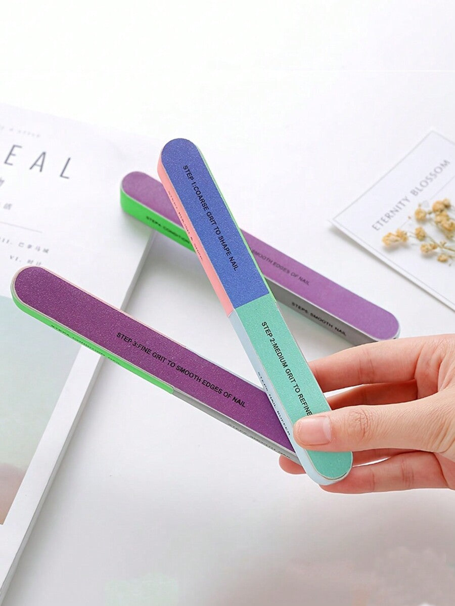 Manicure Tools Colorful Seven-Sided Polished Nail File