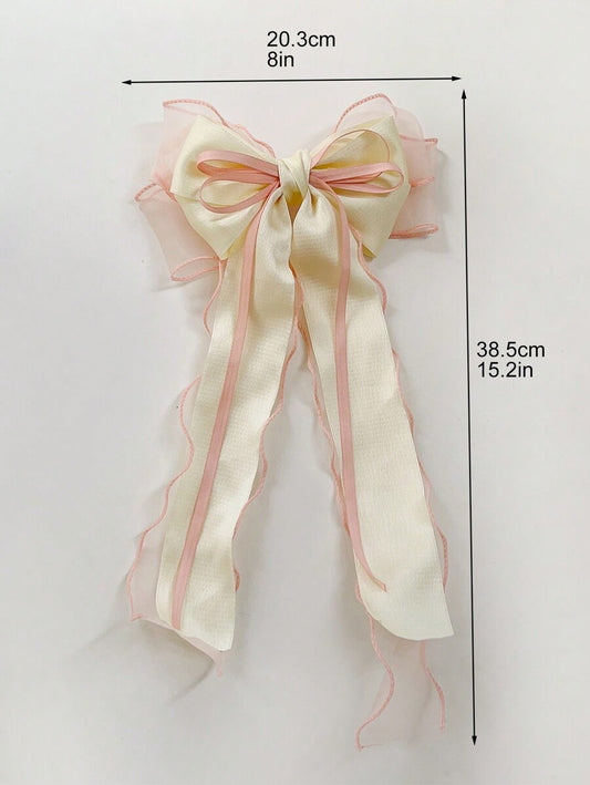 Pastel Pink Sheer Extra Large Bow