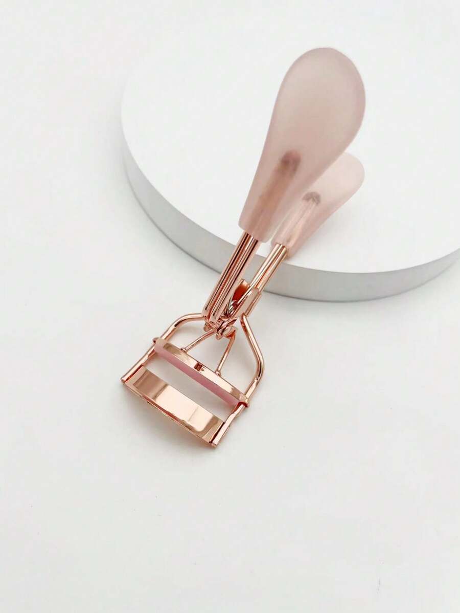 Rose Gold Transparent Pink Handle Eyelash Curler