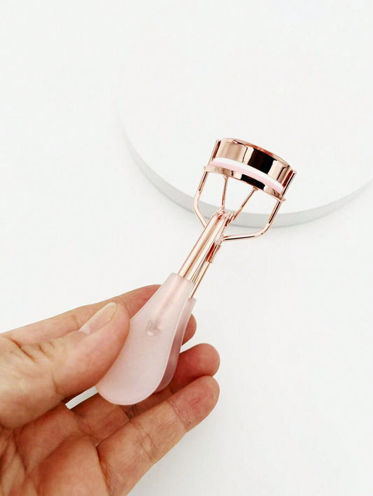 Rose Gold Transparent Pink Handle Eyelash Curler