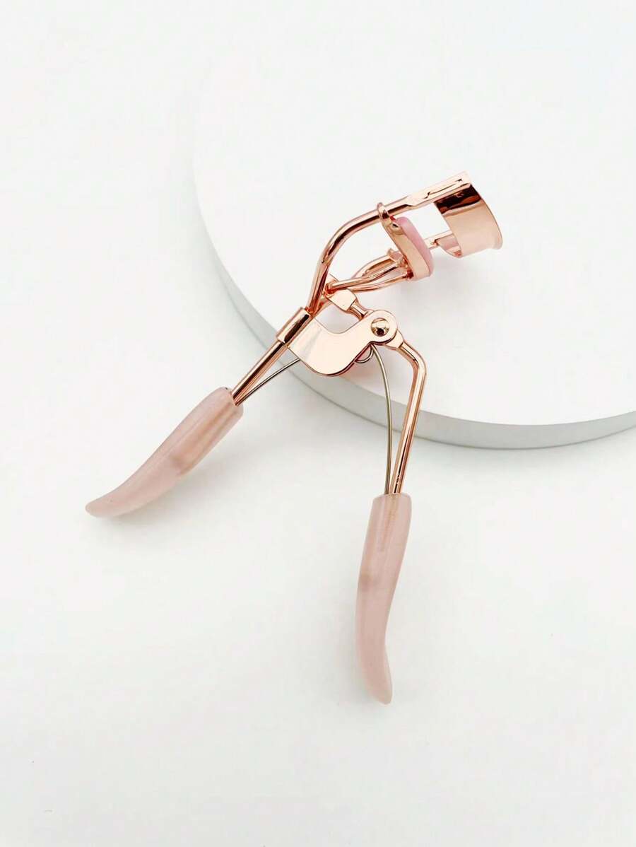 Rose Gold Transparent Pink Handle Eyelash Curler