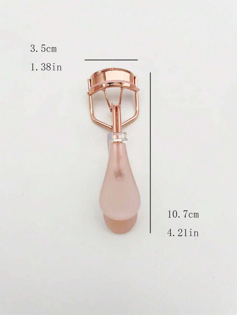 Rose Gold Transparent Pink Handle Eyelash Curler