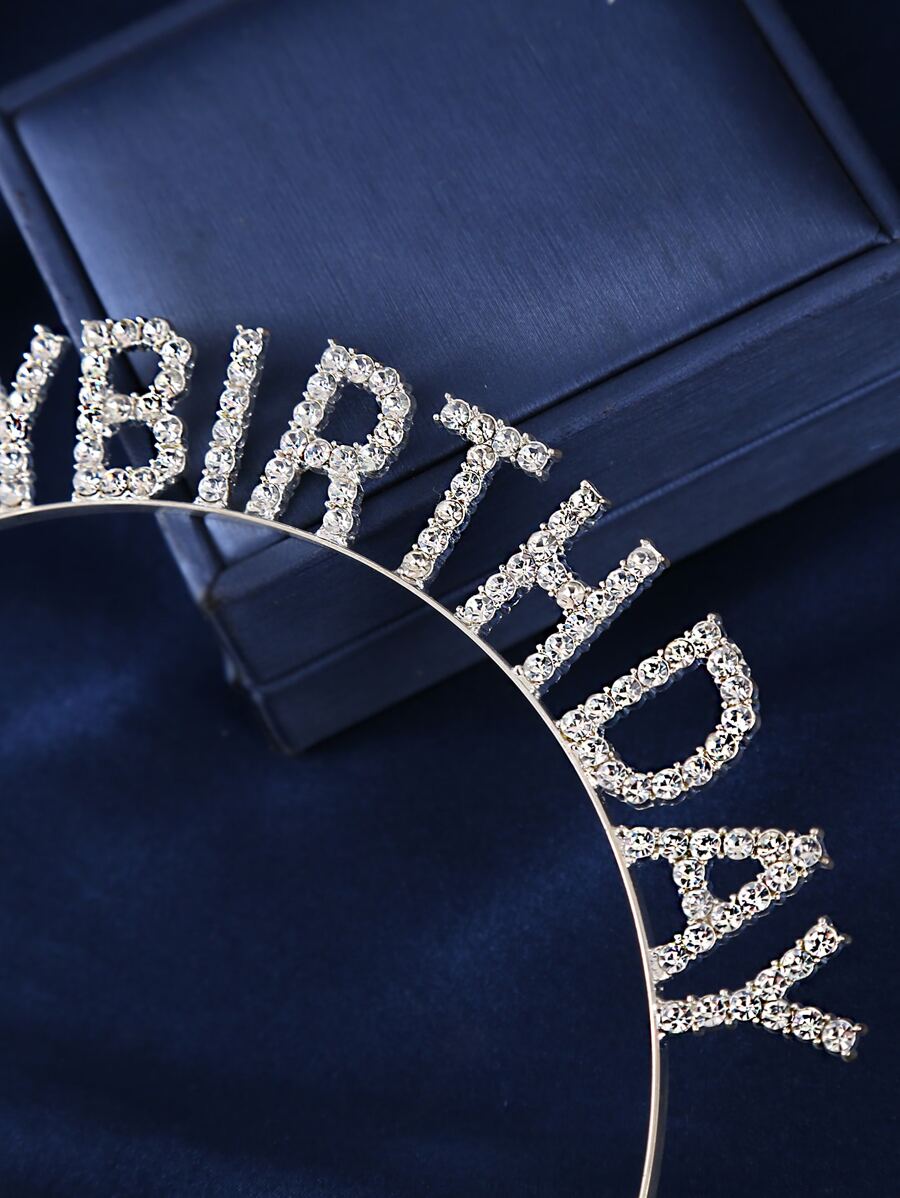Silver Happy Birthday Headband