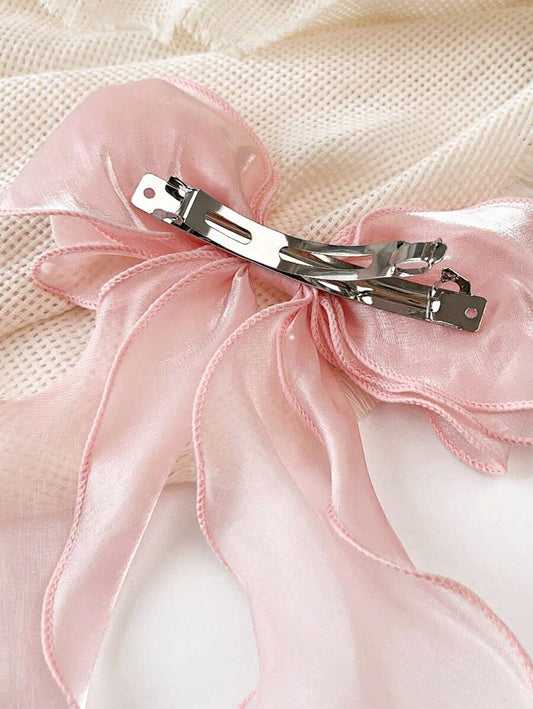 Sweet Pink Princess Mesh Bow