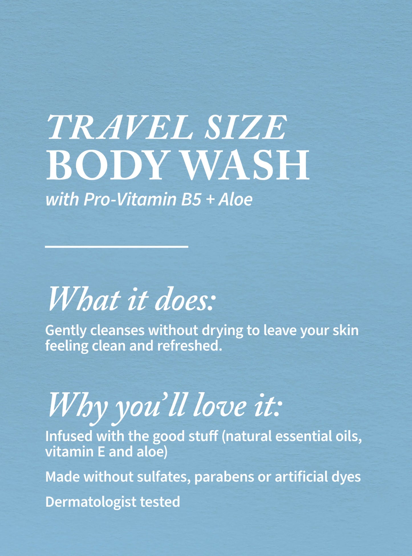 Gingham Travel Size Body Wash