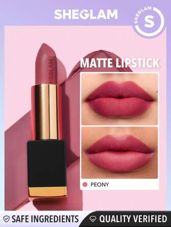 SHEGLAM Matte Allure Lipstick - Peony Long