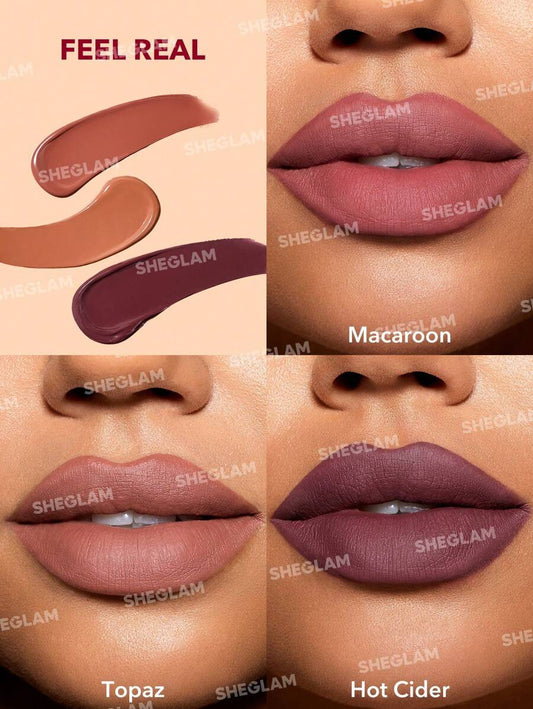SHEGLAM Matte Allure Mini Liquid Lipstick Set - Real Feel