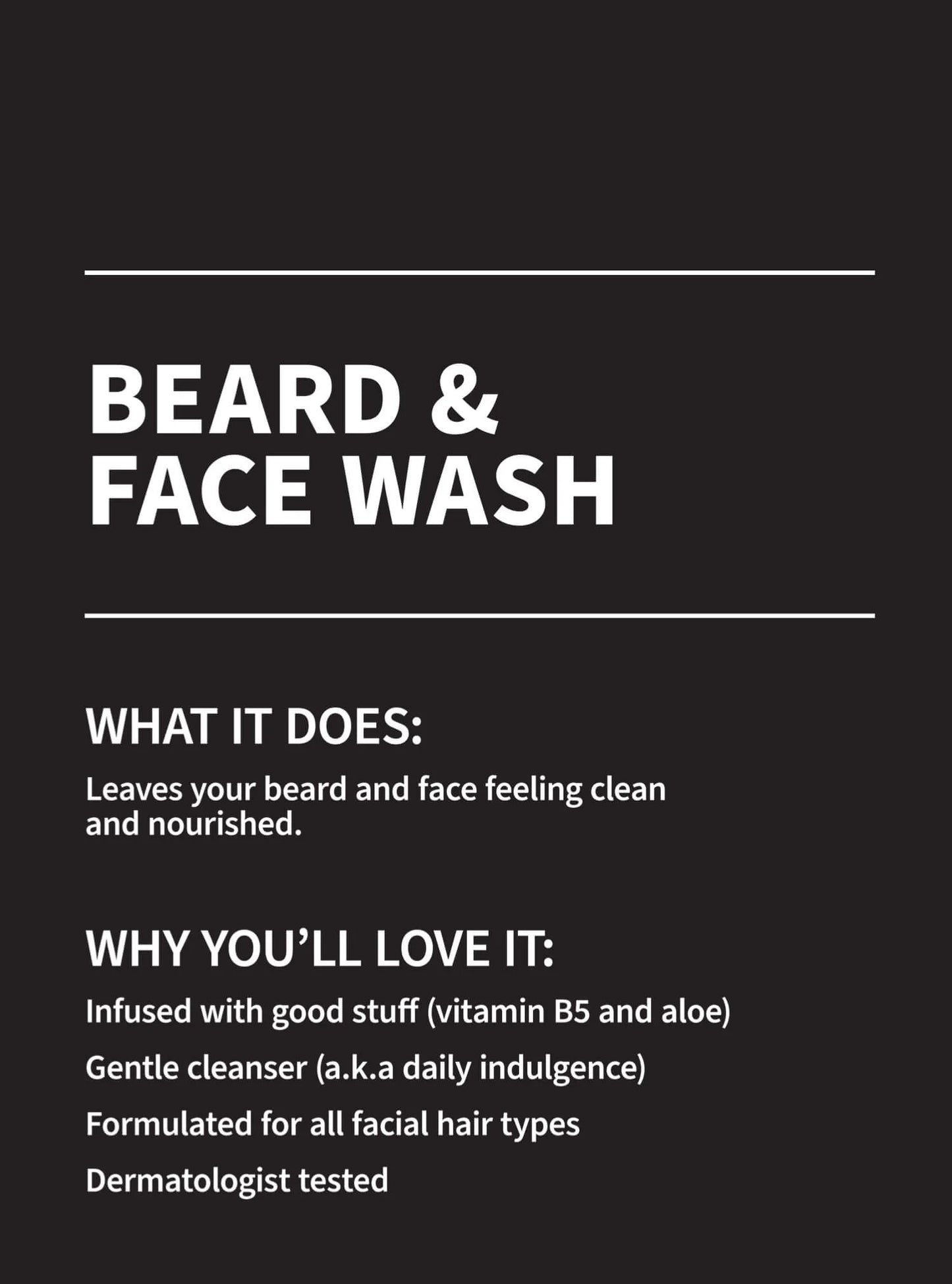 Single Barrel Bourbon Beard & Face Wash