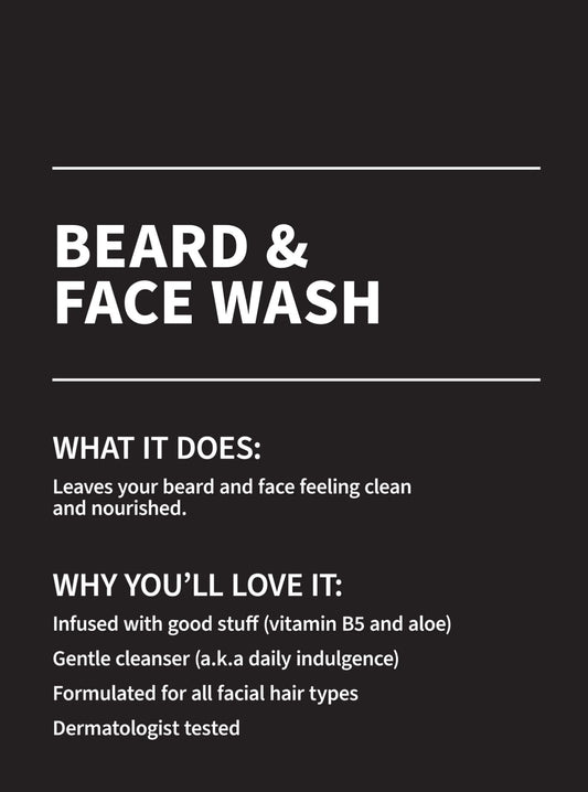 Single Barrel Bourbon Beard & Face Wash