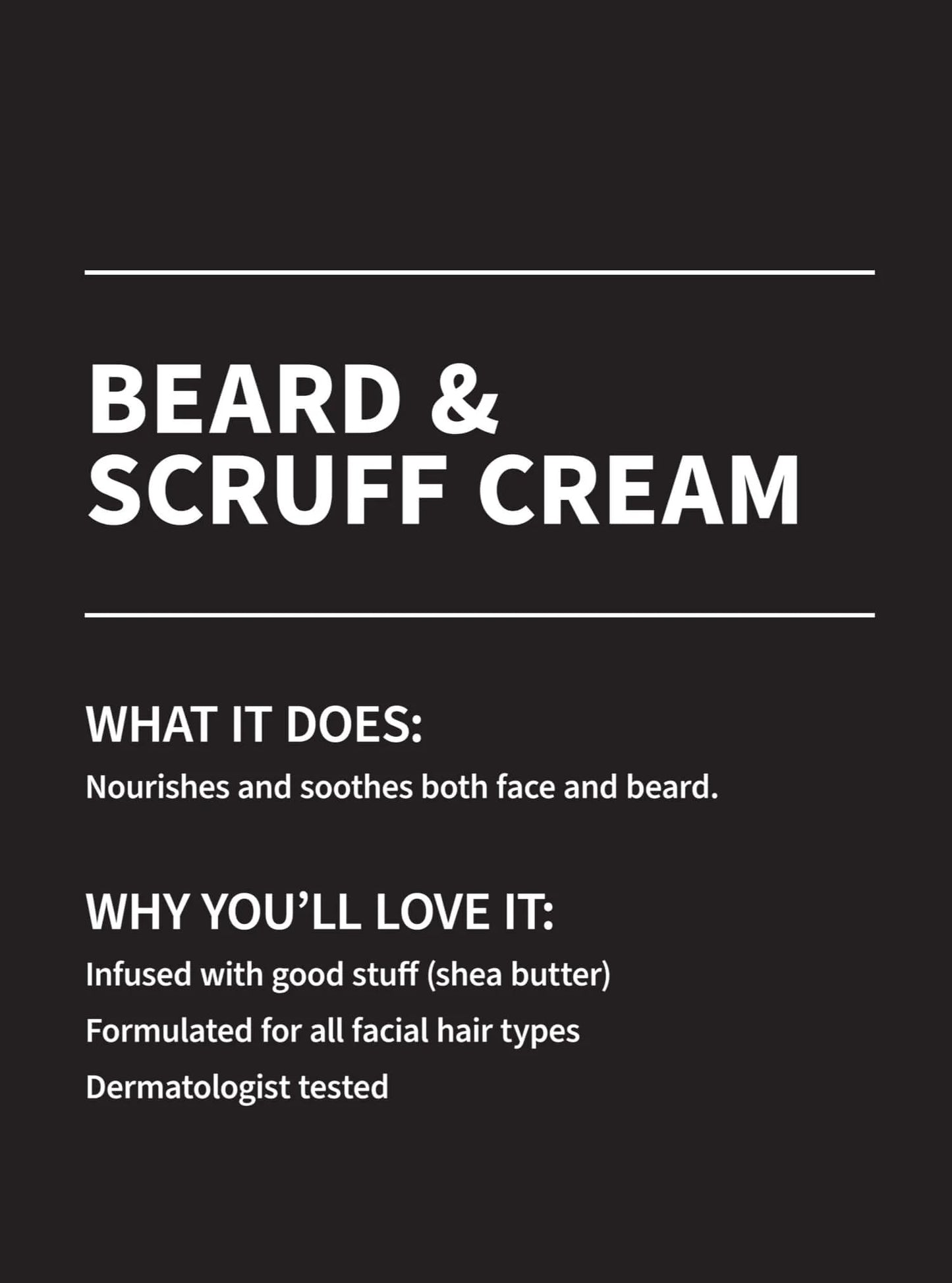 Single Barrel Bourbon Beard & Scruff Cream
