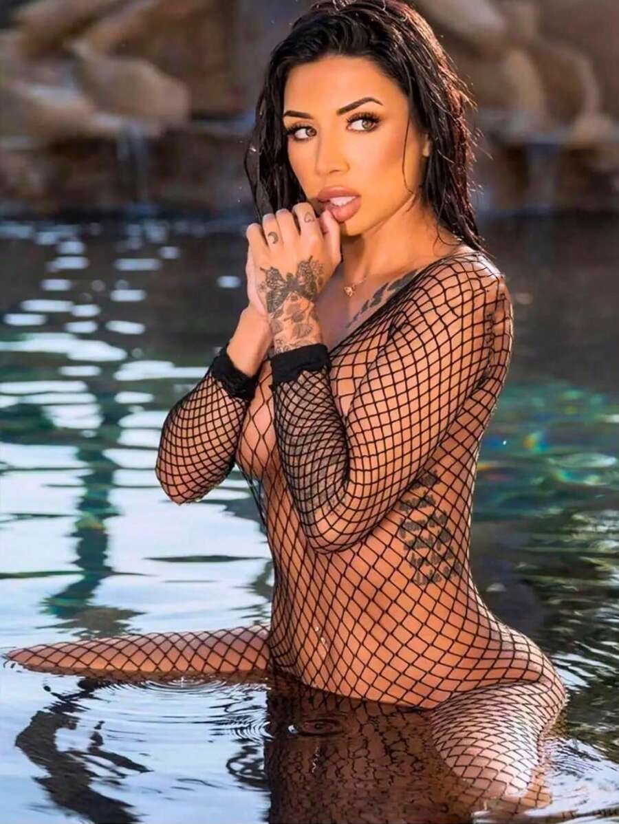 Women Fashion Long Sleeve Fishnet Full Body Stretchable Stockings