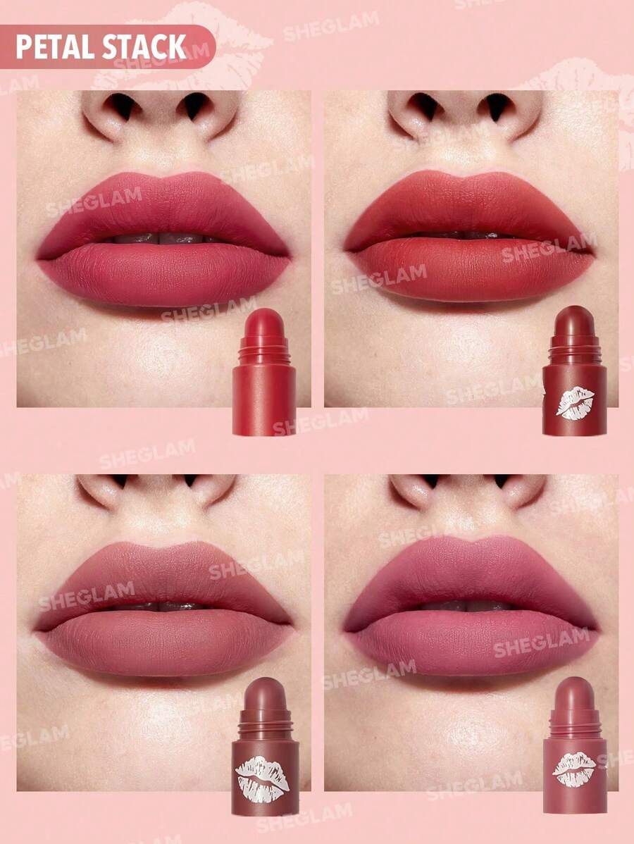 SHEGLAM Mega Lip Stacks-Pink-Petal Stack 4 In 1