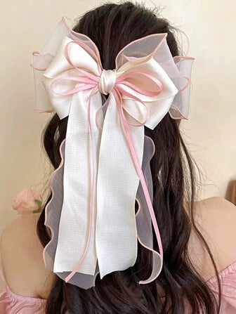 Pastel Pink Sheer Extra Large Bow