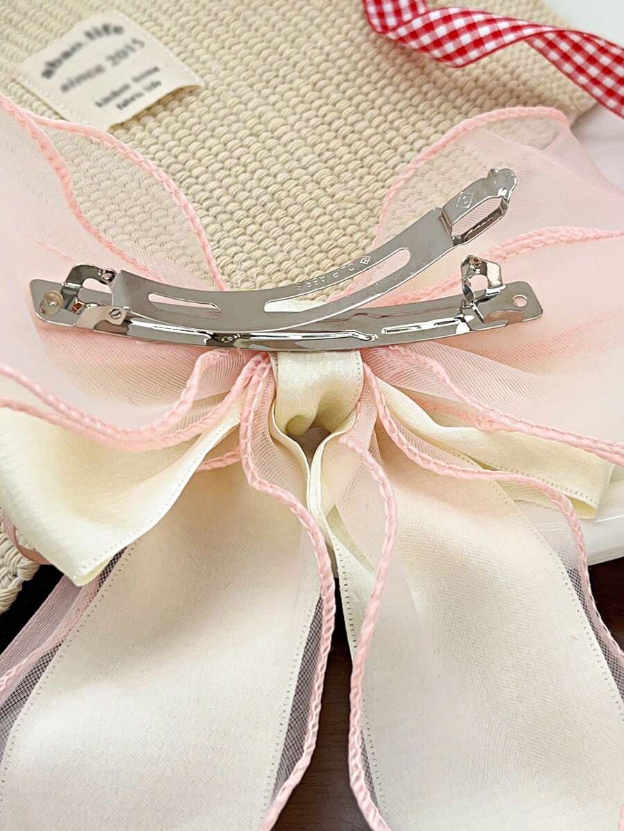 Pastel Pink Sheer Extra Large Bow