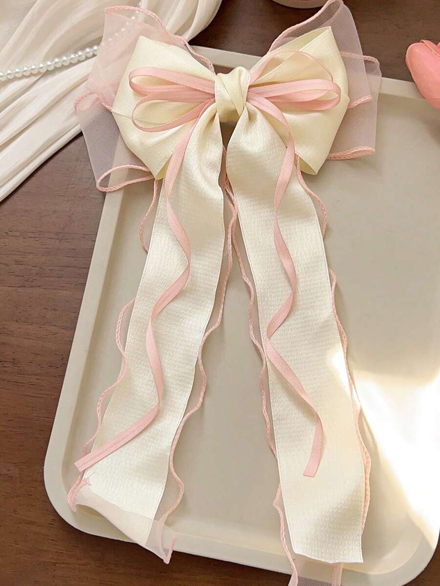 Pastel Pink Sheer Extra Large Bow
