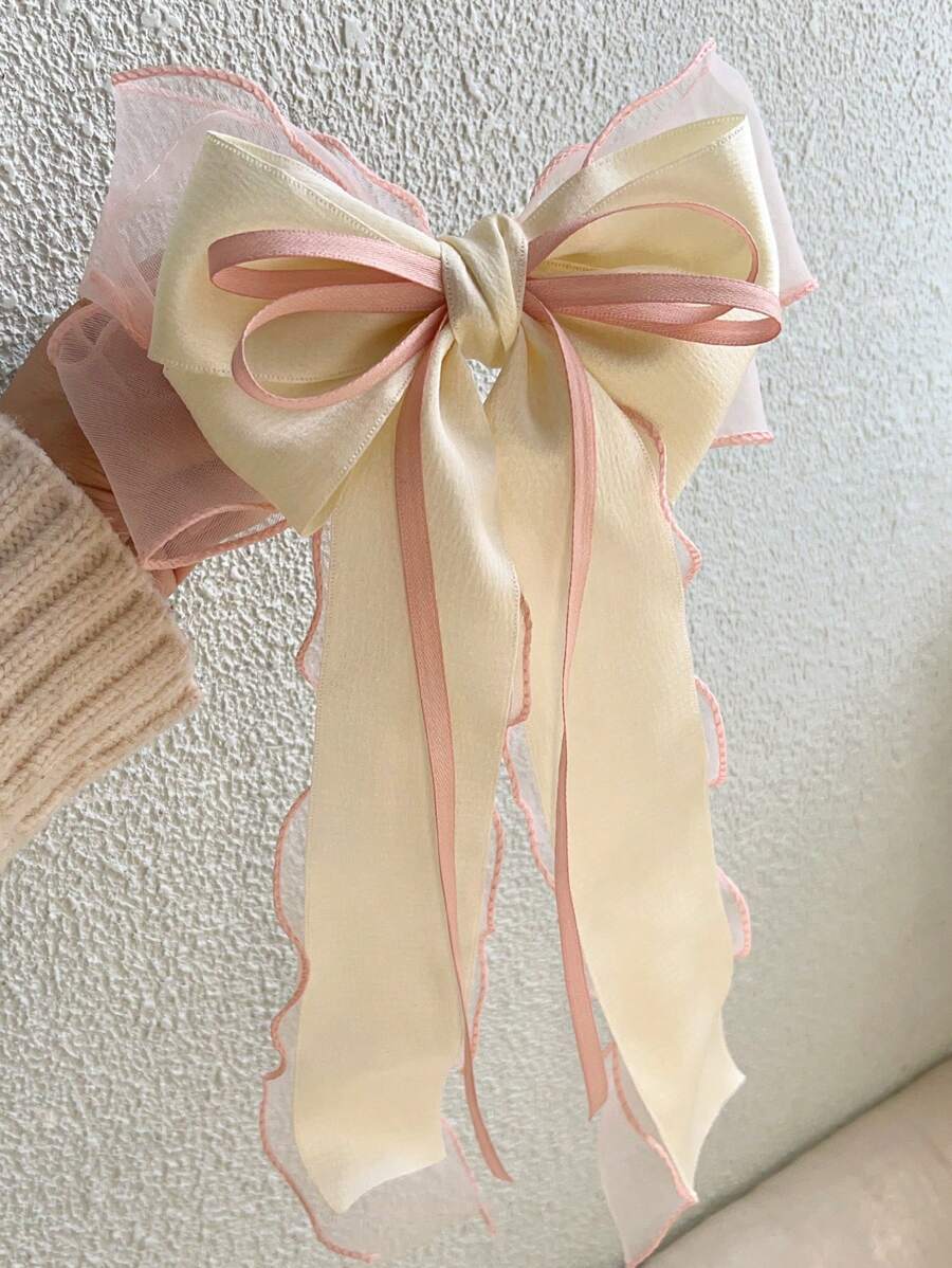 Pastel Pink Sheer Extra Large Bow