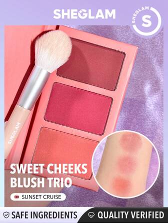 SHEGLAM Sweet Cheeks Blush Trio-Sunset Cruise